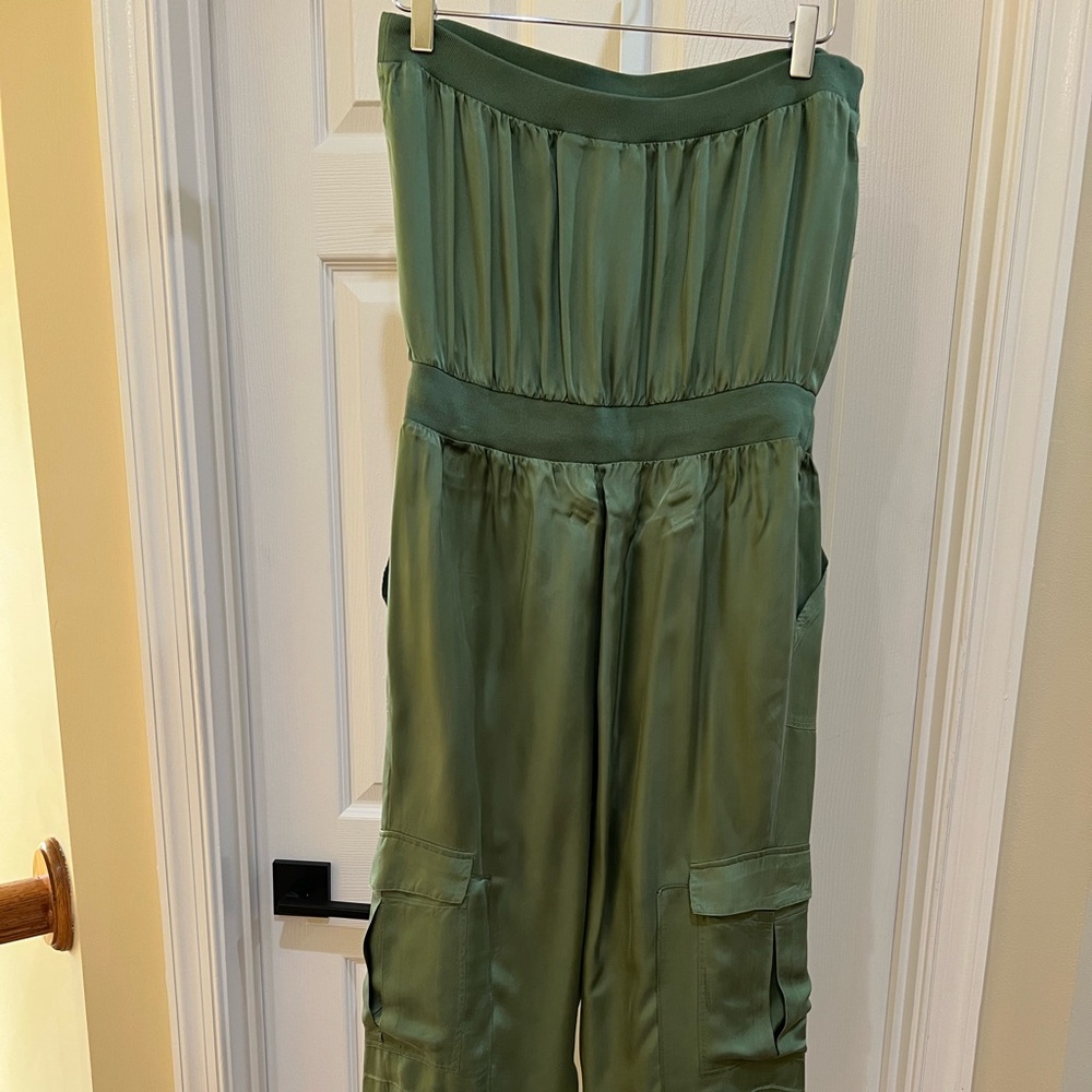 Green Strapless Jumpsuit